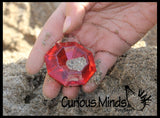 Large Gem and Coin Treasure Hunt Sand Toy - Dig sift and find buried coins jewels and gems.  Sensory bin
