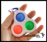 BULK - WHOLESALE - SALE - Triple Bubble Hard Shell Key Chain - Bubble Wrap Pop Fidget Toy Clip