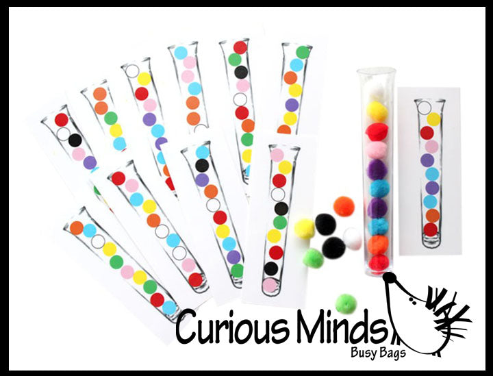 PDF Download - Tube Pattern matching Preschool Busy Bags