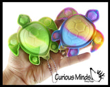 LAST CHANCE - LIMITED STOCK - SALE  - Turtle Bubble Pop Flip Fidget Toy - Silicone Push Poke Bubble Wrap Fidget Toy - Press Bubbles to Pop the Bubbles Down Then Flip it Happy Sad - Bubble Popper Sensory Stress Toy