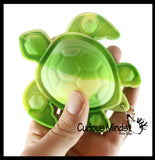 LAST CHANCE - LIMITED STOCK - SALE  - Turtle Bubble Pop Flip Fidget Toy - Silicone Push Poke Bubble Wrap Fidget Toy - Press Bubbles to Pop the Bubbles Down Then Flip it Happy Sad - Bubble Popper Sensory Stress Toy