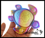 LAST CHANCE - LIMITED STOCK - SALE  - Turtle Bubble Pop Flip Fidget Toy - Silicone Push Poke Bubble Wrap Fidget Toy - Press Bubbles to Pop the Bubbles Down Then Flip it Happy Sad - Bubble Popper Sensory Stress Toy