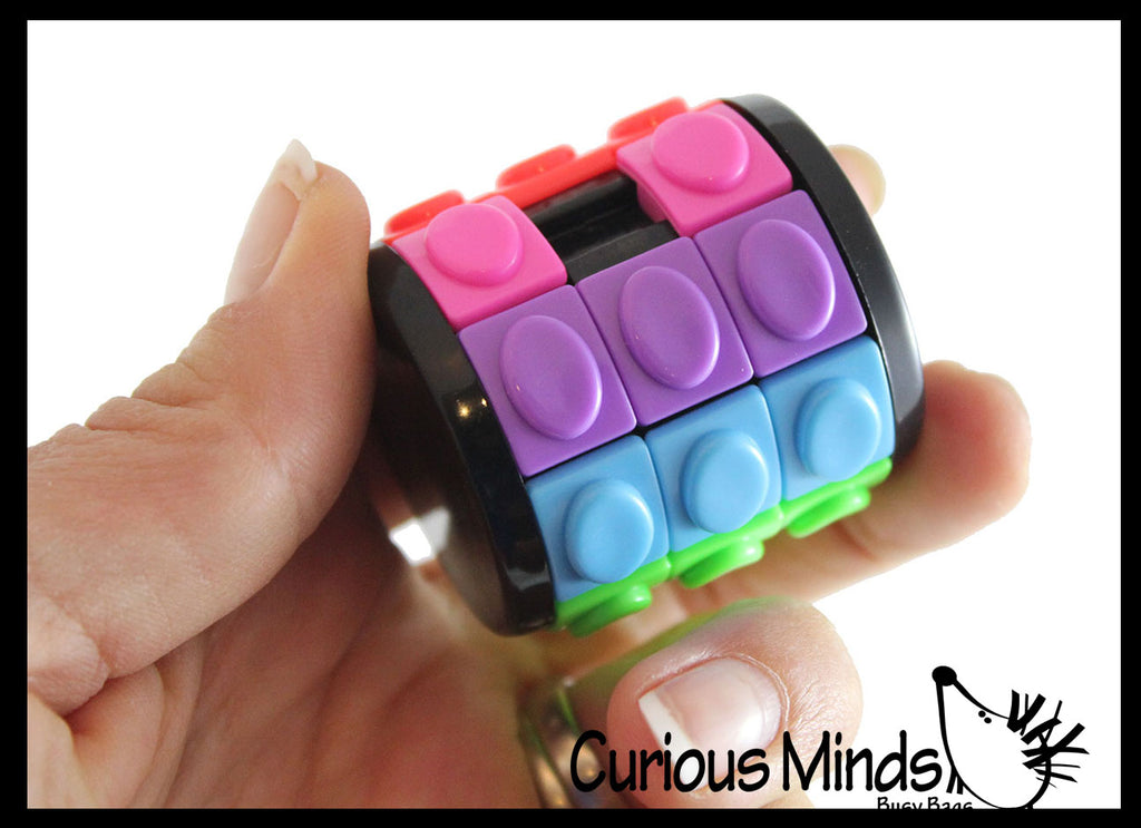 Rotate and Slide Puzzle Game Multi-Colored Puzzle Cube Games - Problem-Solving Brain Teaser Logic Toys - Travel Toy Fidget