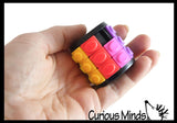 Rotate and Slide Puzzle Game Multi-Colored Puzzle Cube Games - Problem-Solving Brain Teaser Logic Toys - Travel Toy Fidget
