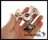 LAST CHANCE - LIMITED STOCK - SALE  - UFO Metallic Fidget Spinner Toy - Spinning Hand Fidget - Anxiety ADHD