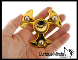 LAST CHANCE - LIMITED STOCK - SALE  - UFO Metallic Fidget Spinner Toy - Spinning Hand Fidget - Anxiety ADHD
