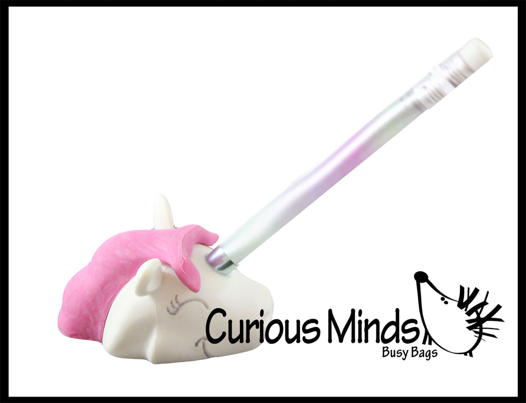 LAST CHANCE - LIMITED STOCK - Unique 3D Unicorn Eraser With Pencil Horn - Eraser is Pencil Holder - Novelty and Functional Adorable Eraser Novelty Prize, School Classroom Supply