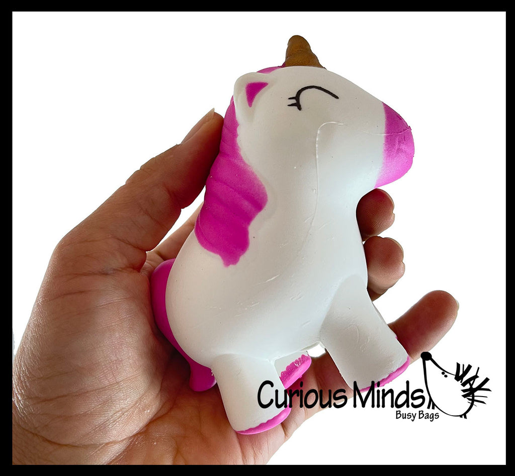 Unicorn Stretchy Squishy Squeeze Stress Ball Soft Doh Filling - Like Shaving Cream - Sensory, Fidget Toy