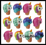 Unicorn Ice Cream Cone Girly Magical Theme Squishy Slow Rise Foam -  Scented Sensory, Stress, Fidget Toy