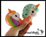 Unicorn Ice Cream Cone Girly Magical Theme Squishy Slow Rise Foam -  Scented Sensory, Stress, Fidget Toy