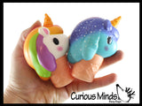 Unicorn Ice Cream Cone Girly Magical Theme Squishy Slow Rise Foam -  Scented Sensory, Stress, Fidget Toy