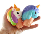 Unicorn Ice Cream Cone Girly Magical Theme Squishy Slow Rise Foam -  Scented Sensory, Stress, Fidget Toy