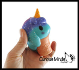Unicorn Ice Cream Cone Girly Magical Theme Squishy Slow Rise Foam -  Scented Sensory, Stress, Fidget Toy