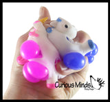 LAST CHANCE - LIMITED STOCK  - SALE - Unicorn Squishy Blob Mesh Ball with Thick Gel and Soft Web - Squishy Fidget Ball