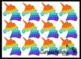 BULK - WHOLESALE - SALE - Unicorn Theme Rainbow Bubble Pop Fidget Toy - Silicone Push Poke Bubble Wrap Fidget Toy - Press Bubbles to Pop the Bubbles Down Then Flip it over and Do it Again - Bubble Popper Sensory Stress Toy