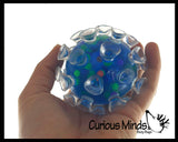 Unique Urchin Stress Ball - Gel Filled Ball With Octopus Suction Cup Texture - Squishy Gooey Squish Sensory Squeeze Balls