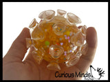 Unique Urchin Stress Ball - Gel Filled Ball With Octopus Suction Cup Texture - Squishy Gooey Squish Sensory Squeeze Balls