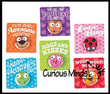 Cute Animal Buttons Valentines Day Cards 2" for Kids - Unique Pins
