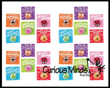Cute Animal Buttons Valentines Day Cards 2" for Kids - Unique Pins