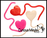Fun "Stuck on You" Valentine Heart Sticky Hand Toy - Unique Valentines Day Cards for Kids