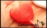 Fun "Stuck on You" Valentine Heart Sticky Hand Toy - Unique Valentines Day Cards for Kids