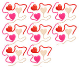 Fun "Stuck on You" Valentine Heart Sticky Hand Toy - Unique Valentines Day Cards for Kids