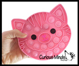 Large Cat Valentines Day Bubble Popper Fidget Toy - Fun Party Favor Toy - Heart Love Kitty