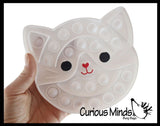 Large Cat Valentines Day Bubble Popper Fidget Toy - Fun Party Favor Toy - Heart Love Kitty
