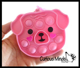 Dog Valentines Day Bubble Popper Fidget Toy - Fun Party Favor Toy - Heart Love