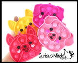 Dog Valentines Day Bubble Popper Fidget Toy - Fun Party Favor Toy - Heart Love