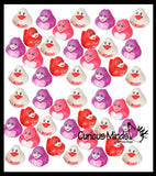 Valentines Day Rubber Ducky Toy - Fun Party Favor Toy - Heart Love Duckies