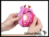 Reversible Valentines Day Plush Animals - Inside Out -  Love Valentine Themed  - Unique Valentines Day Exchange Cards for Kids