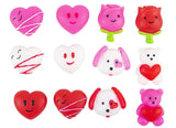 Valentine's Day Heart Mochi Squishy  - Adorable Cute Kawaii - Individually Wrapped Toys - Sensory, Stress, Fidget Party Favor Toy