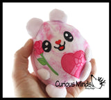 Reversible Valentines Day Plush Animals - Inside Out -  Love Valentine Themed  - Unique Valentines Day Exchange Cards for Kids