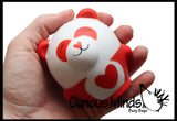 LAST CHANCE - LIMITED STOCK - Valentine's Day Slow Rise Animals - Heart Love Valentine Gift-  Scented Sensory, Stress, Fidget Toy - Be My Valentine