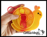 Snail Valentines Day Bubble Popper Fidget Toy - Fun Party Favor Toy - Heart Love