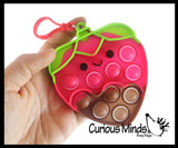 Chocolate Covered Strawberry Valentines Day Bubble Popper Fidget Toy - Fun Party Favor Toy - Heart Love