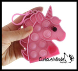 Set of 2 Valentine Bubble Poppers - Strawberry & Unicorn Valentines Day Bubble Popper Fidget Toy - Fun Party Favor Toy - Heart Love - Fun Party Favor Toy (Random Colors)