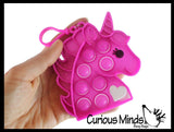 Set of 2 Valentine Bubble Poppers - Strawberry & Unicorn Valentines Day Bubble Popper Fidget Toy - Fun Party Favor Toy - Heart Love - Fun Party Favor Toy (Random Colors)