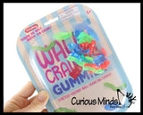 LAST CHANCE - LIMITED STOCK - SALE  -  Wally Crawly Gummy Candy Theme Sticky Wall and Window Clinging Walker Balls Tumblers Crawlers -  Fun Small Toy Prize Assortment Ceiling Toy
