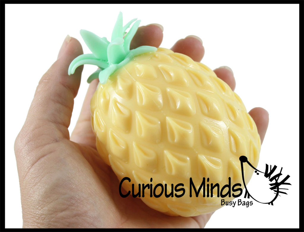 Pineapple Fruit Water Bead Filled Squeeze Stress Ball  -  Sensory, Stress, Fidget Toy