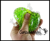 LAST CHANCE - LIMITED STOCK - Animal Water Bead Filled Squeeze Stress Ball Variety Pack  of 5 -  Sensory, Stress, Fidget Toy - Sticky Target Ceiling Balls