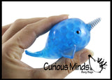Narwhal Water Bead Filled Squeeze Stress Ball  -  Sensory, Stress, Fidget Toy