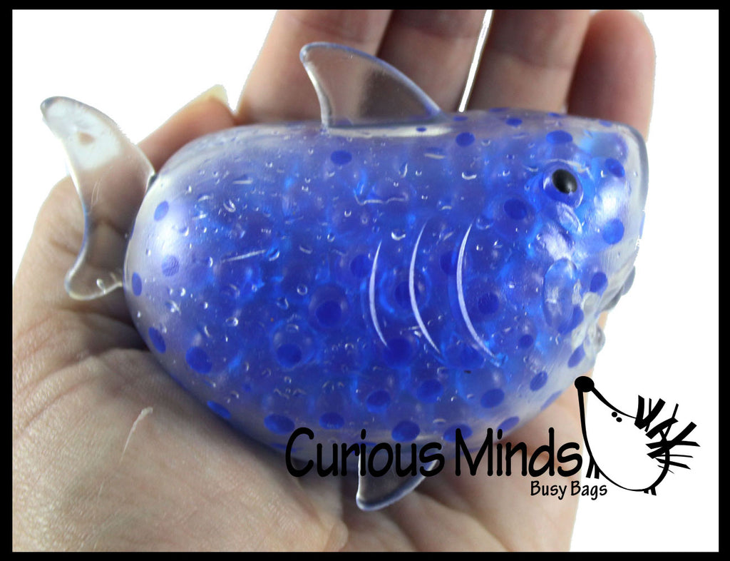 CLEARANCE - SALE - Shark Water Bead Filled Squeeze Stress Ball  -  Sensory, Stress, Fidget Toy