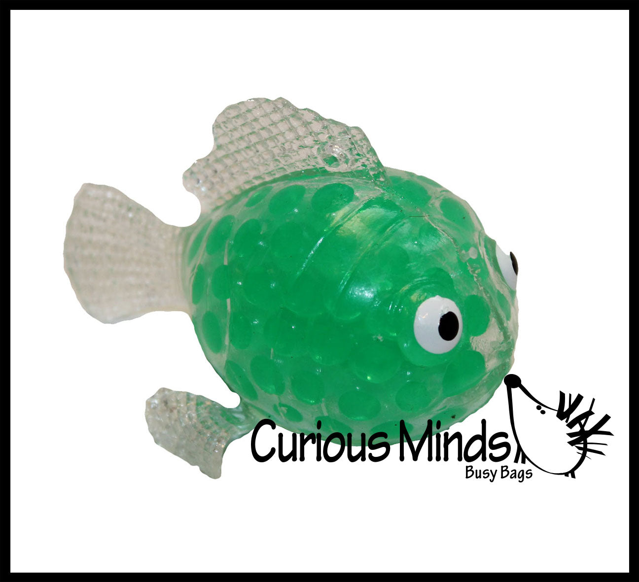 Sticky Fish Ceiling Target Balls - Throw Globs to Stick to Ceiling and Catch When it Falls - Fish Water Bead Filled Squeeze Stress Ball  -  Sensory, Stress, Fidget Toy