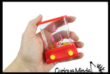Small Water Games - Push Button to Put Rings on Pegs - Hand Held Travel Arcade Game - Party Favors