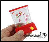 3 Different Styles Small Water Games - Push Button to Push Water and Play - Hand Held Travel Arcade Game - Party Favors