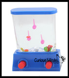 Small Water Games - Push Button to Put Rings on Pegs - Hand Held Travel Arcade Game - Party Favors