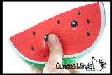 Squishy Slow Rise Watermelon Slice -  Scented Sensory, Stress, Fidget Toy - Fruit
