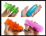 4 Different Water Trick Snakes - Filled with Glitter, Confetti, Glow in the Dark, and Pearl - Stress Toy - Slippery Tricky Wiggly Wiggler Tube - Squishy Wiggler Sensory Fidget Ball